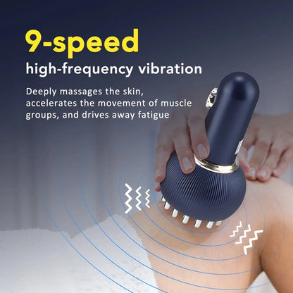 Cepillo Gua Sha Eléctrico 4 En 1 – Calor, Luz Roja Y Microcorriente Para Drenaje Y Celulitis