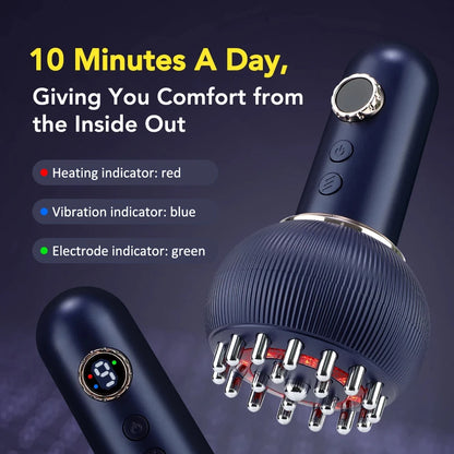Cepillo Gua Sha Eléctrico 4 En 1 – Calor, Luz Roja Y Microcorriente Para Drenaje Y Celulitis